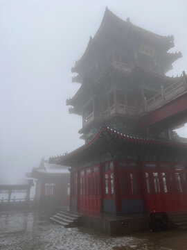 老君山雾雪景