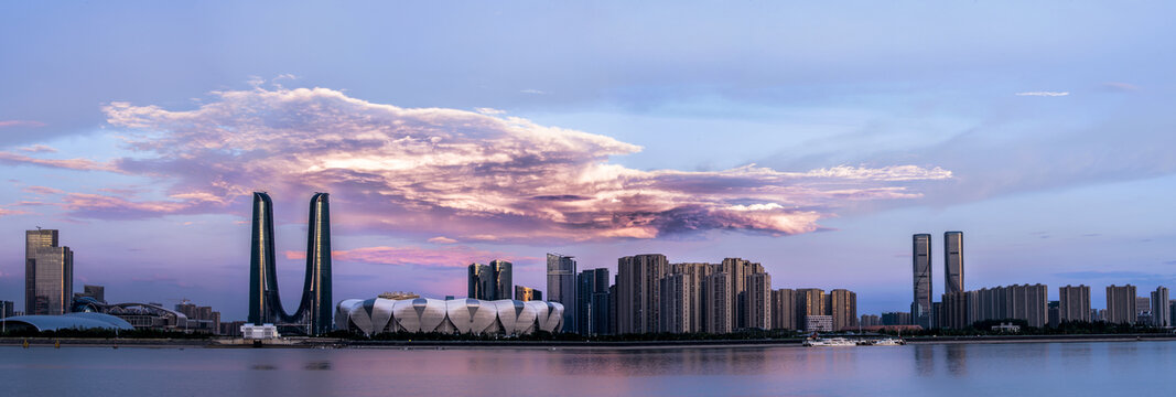 杭州城市风光夜景