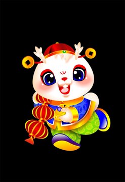 龍年對聯(lián)門神財神吉祥物