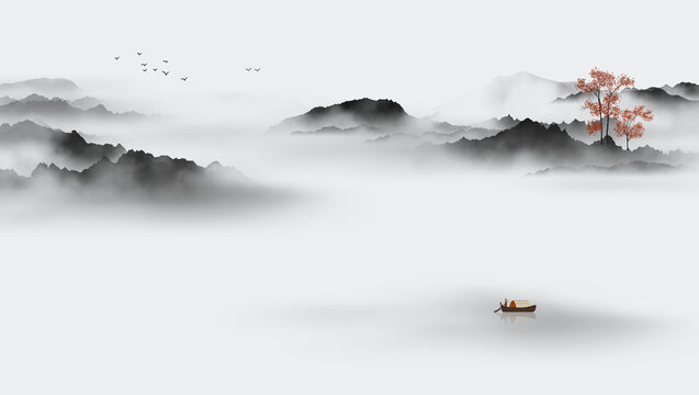 黑白極簡(jiǎn)水墨風(fēng)