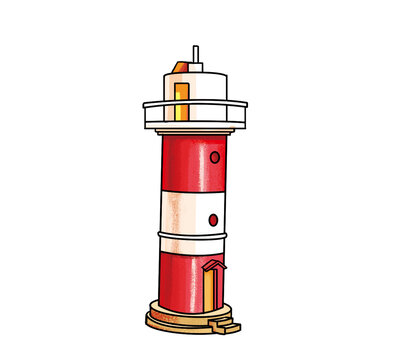 東極島燈塔插畫