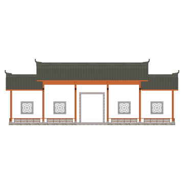 長方亭正立面效果