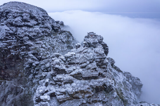 梵净山冬季雪景