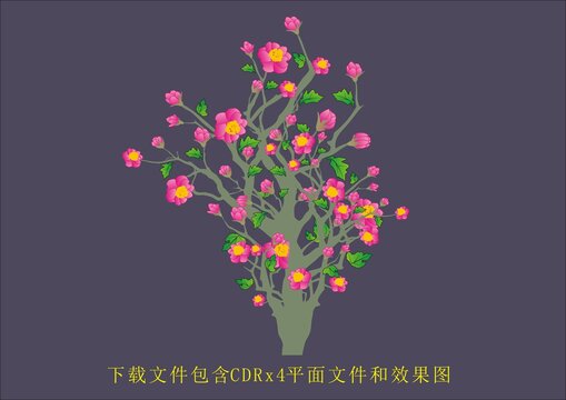 矢量花朵花卉森林樹木植物