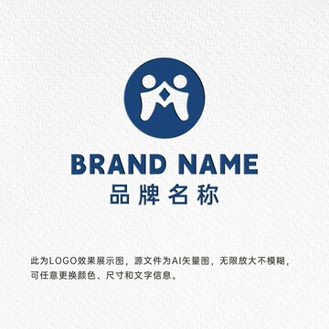 人物形象合作共赢团结LOGO