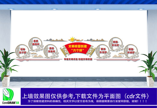 文明校園六好文化墻