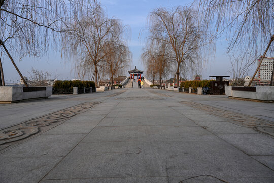 中国开封包公湖开封府建筑风景