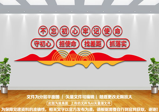 不忘初心文化墻