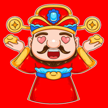 國(guó)潮雙元寶財(cái)神