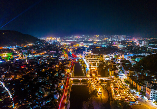 长汀夜景