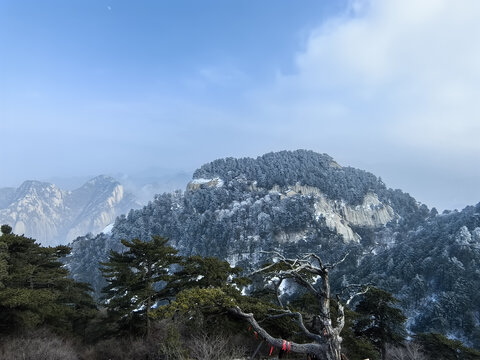 华山雪景