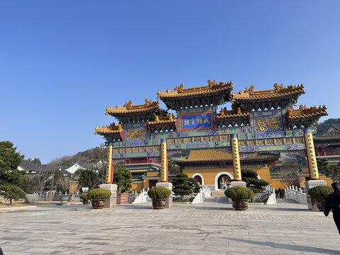 中国浙江舟山寺庙建筑