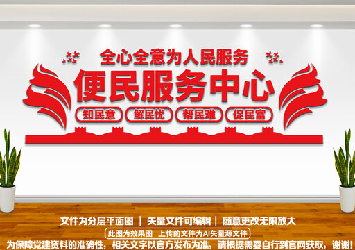 便民服務(wù)中心文化墻