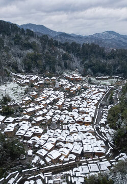 貴州鄉(xiāng)村雪景