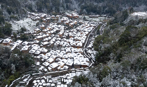 贵州乡村雪景