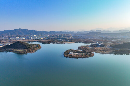 杭州湘湖景区山水风光