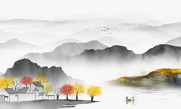 新中式山水畫