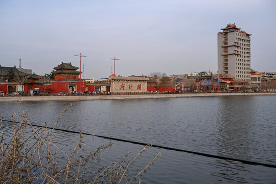 中国开封包公湖开封府建筑风景