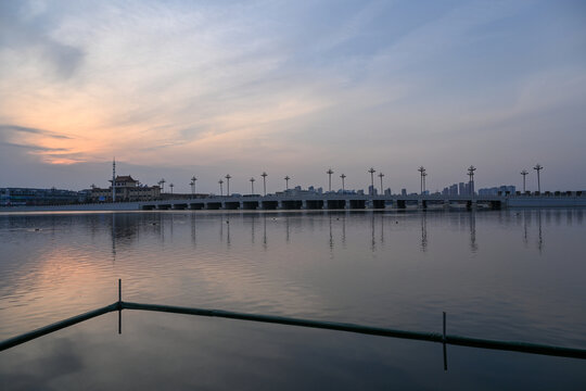 中国开封包公湖开封府建筑风景