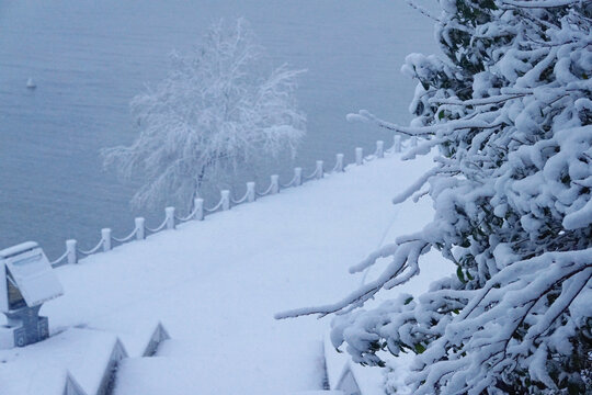 长沙北辰三角洲的雪景