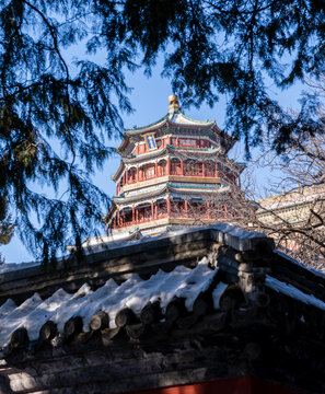 颐和园雪景