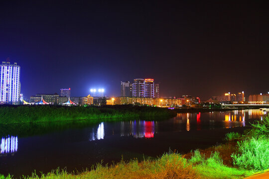 海拉尔伊敏河夜色