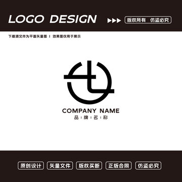 T字母logo标志