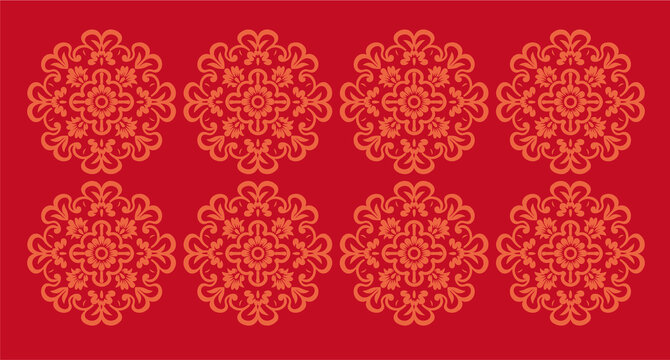復(fù)古花紋
