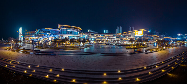 华发商都夜景全景