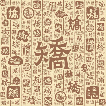 矯字書法文字背景底紋