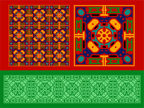 中式几何古典花纹