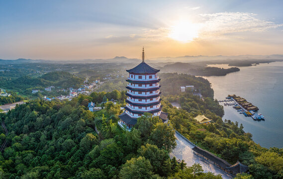 万佛湖龙河塔