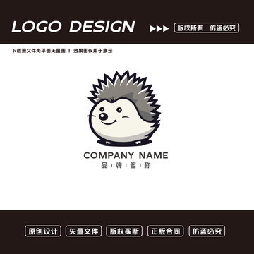 卡通刺猬logo標(biāo)志