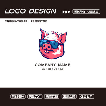 猪logo标志