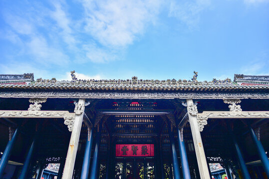 广州陈家祠古建筑空间风光