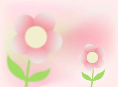 弥散风粉色花朵背景