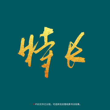 特長書法毛筆字設(shè)計(jì)