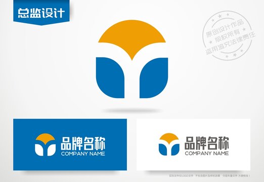 字母Y设计logo科技标志