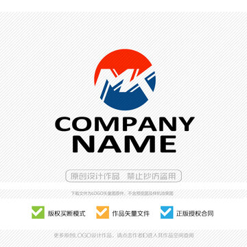 MK字母LOGO標(biāo)志設(shè)計(jì)