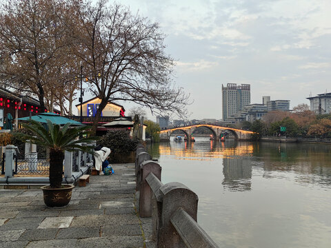 京杭大运河杭州拱宸桥景区