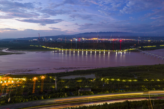 黄河夜景