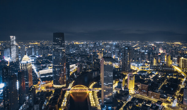 天津城市天际线夜景