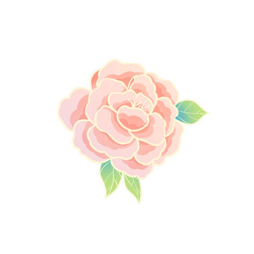 國潮花卉牡丹花