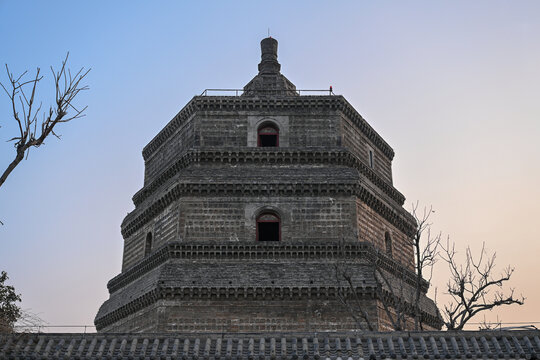 中国开封繁塔景区建筑风光