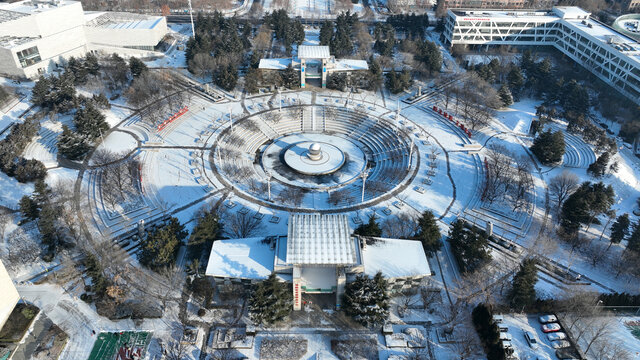 城阳新天地冬季雪景