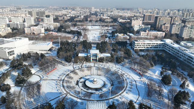 城阳新天地冬季雪景