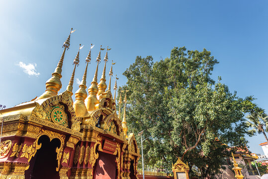 云南西双版纳总佛寺建筑风光