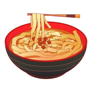 刀削面插畫元素