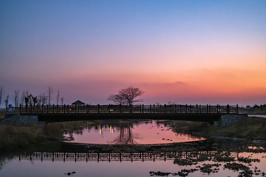 盈川古码头黄昏美景