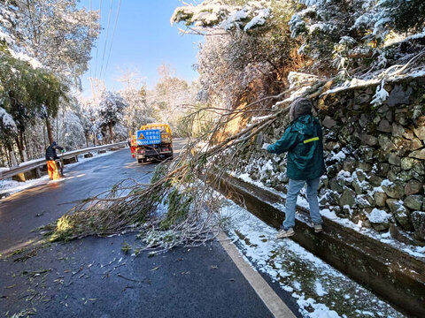 人工清除道路障碍